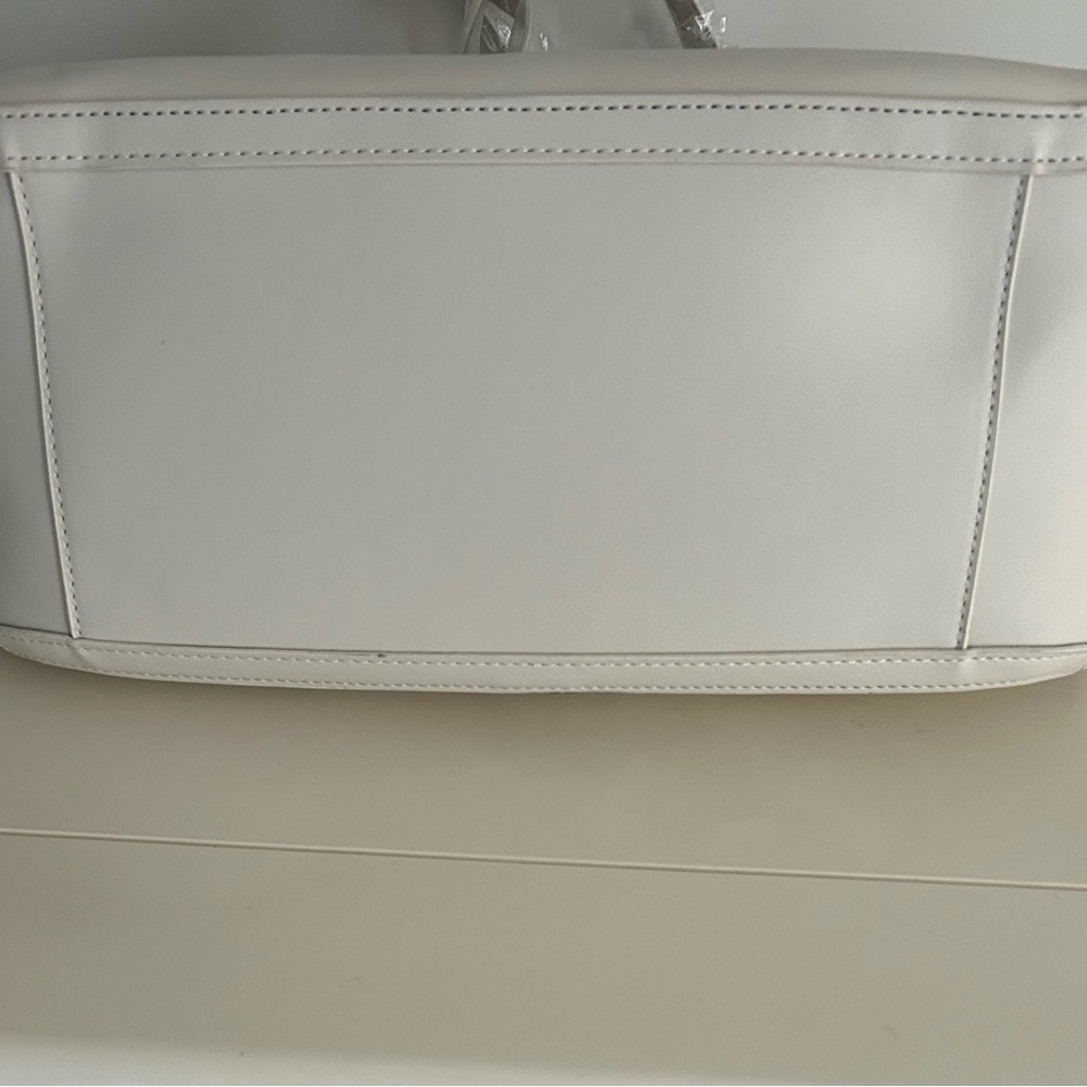 NWT Cavalli Class Sandra Shopper Tote Bag White Asparagus with Gold Hardware - Picture 4 of 14